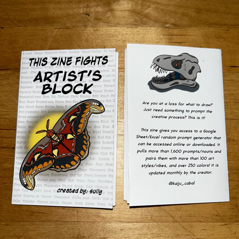 Image of This ZINE Fights Artist’s Block - Random Drawing Prompt Generator Zine