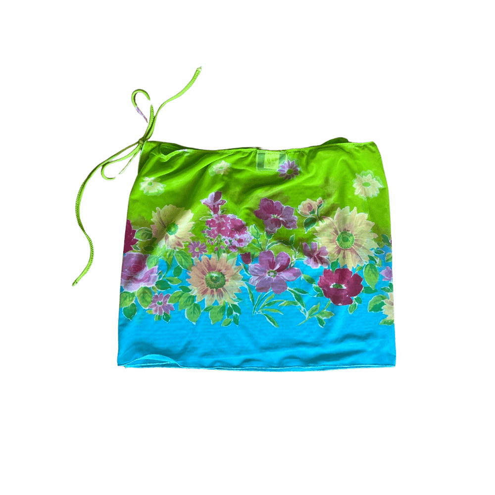 Image of BLUGIRL BLUMARINE FLORAL MINI WRAP SKIRT