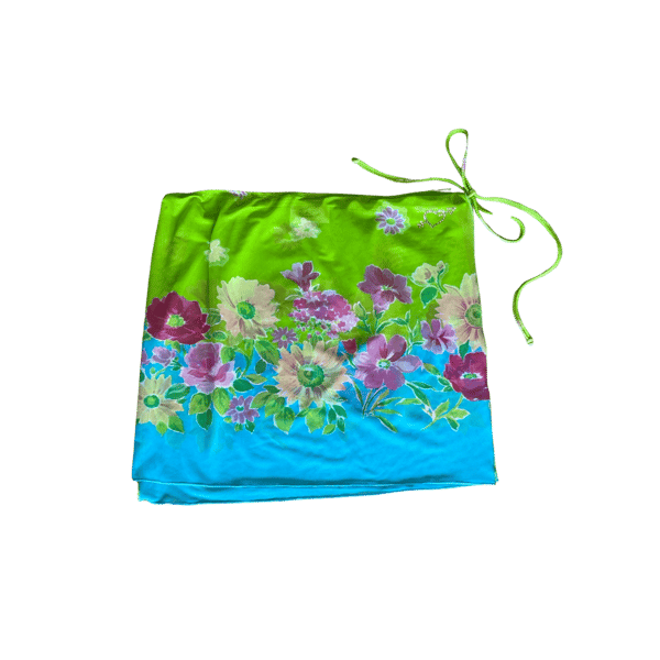 Image of BLUGIRL BLUMARINE FLORAL MINI WRAP SKIRT