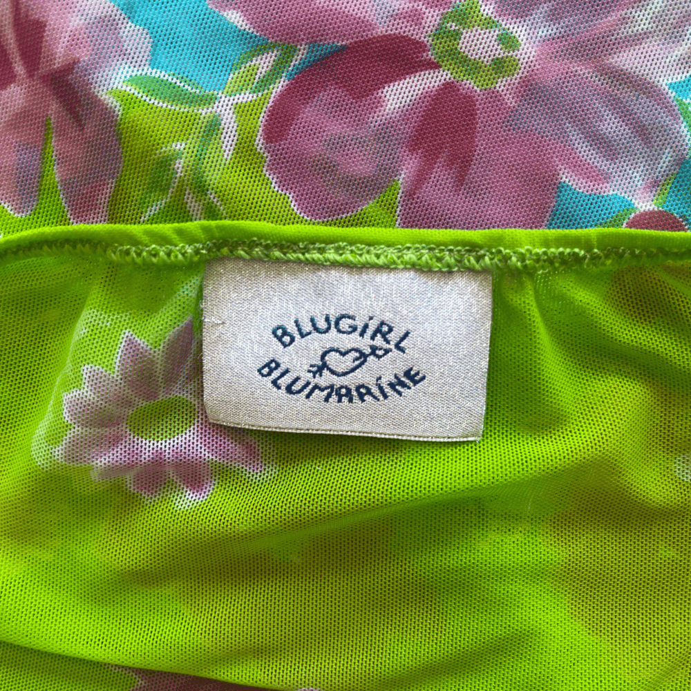 Image of BLUGIRL BLUMARINE FLORAL MINI WRAP SKIRT
