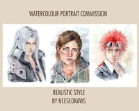 Image 1 of Custom Watercolor Portrait illustration - Commission, your portrait character art, from re