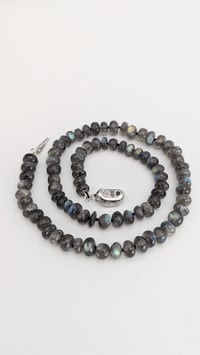 Hand-knotted Labradorite gemstone necklace