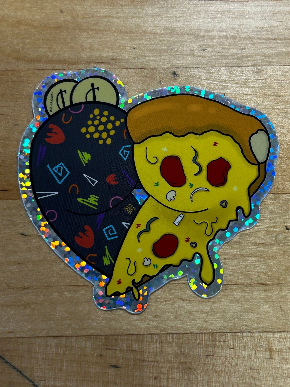 Image of Arcade Pizza Party Booty Heart Vinyl Sticker