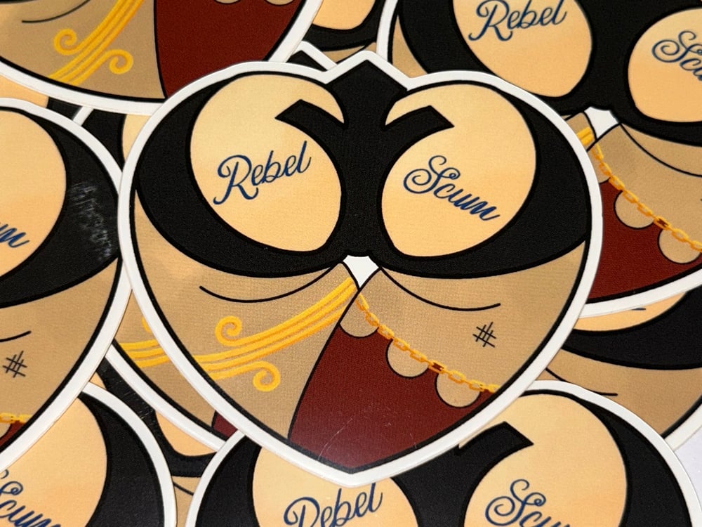 Image of Rebel Scum (Star Wars) Booty Heart Vinyl Sticker