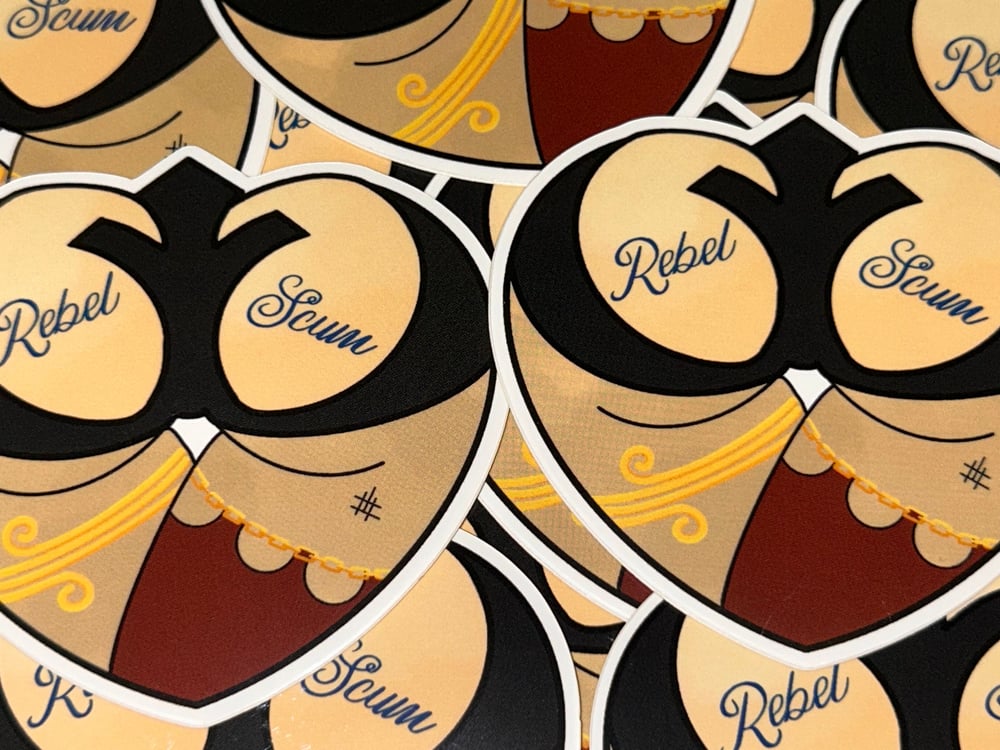 Image of Rebel Scum (Star Wars) Booty Heart Vinyl Sticker