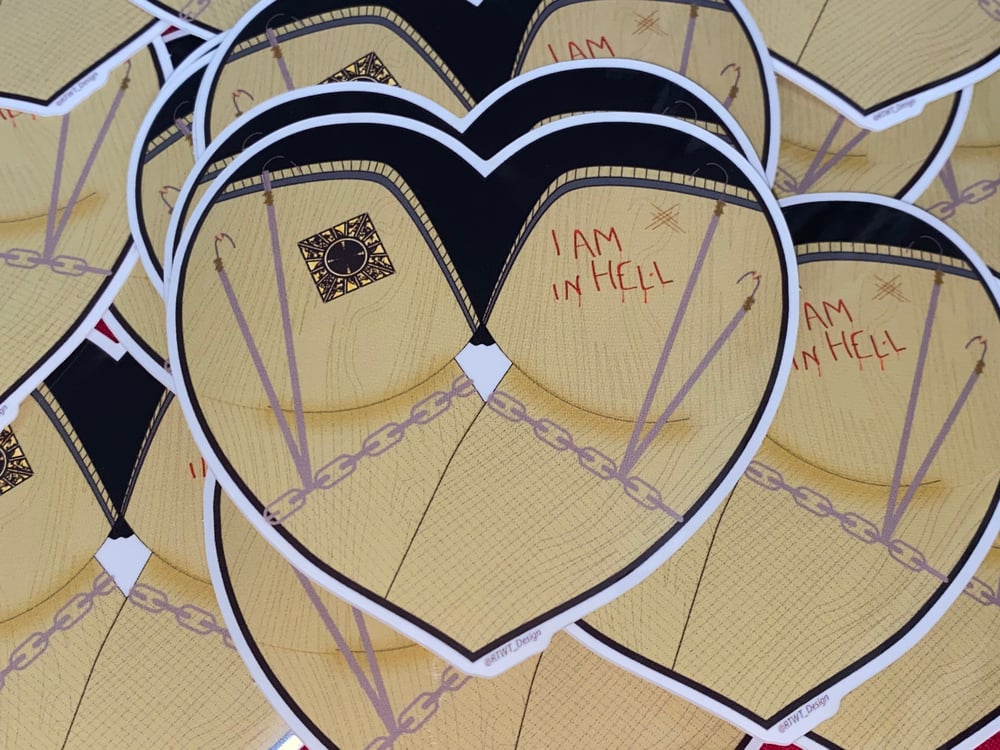 Image of I AM IN HELL (HELLRAISER) Booty Heart Vinyl Sticker