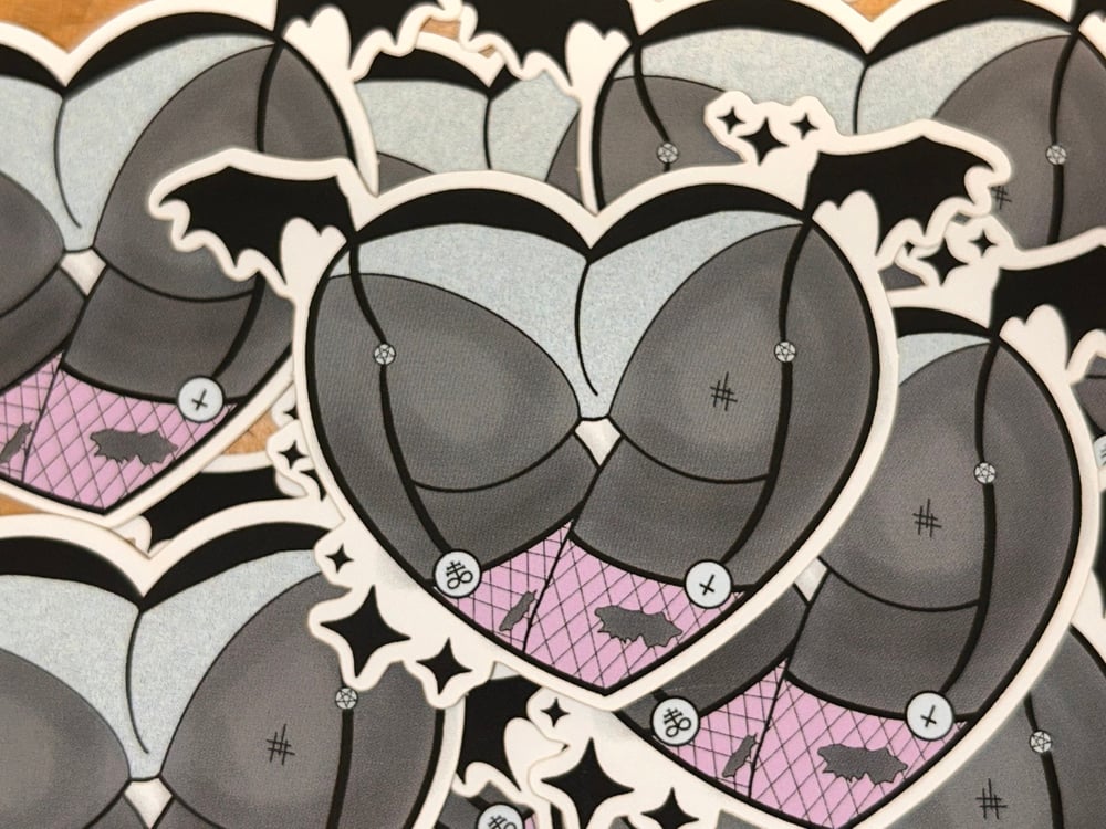 Image of Welcome to Your Doom! Booty Heart Vinyl Sticker