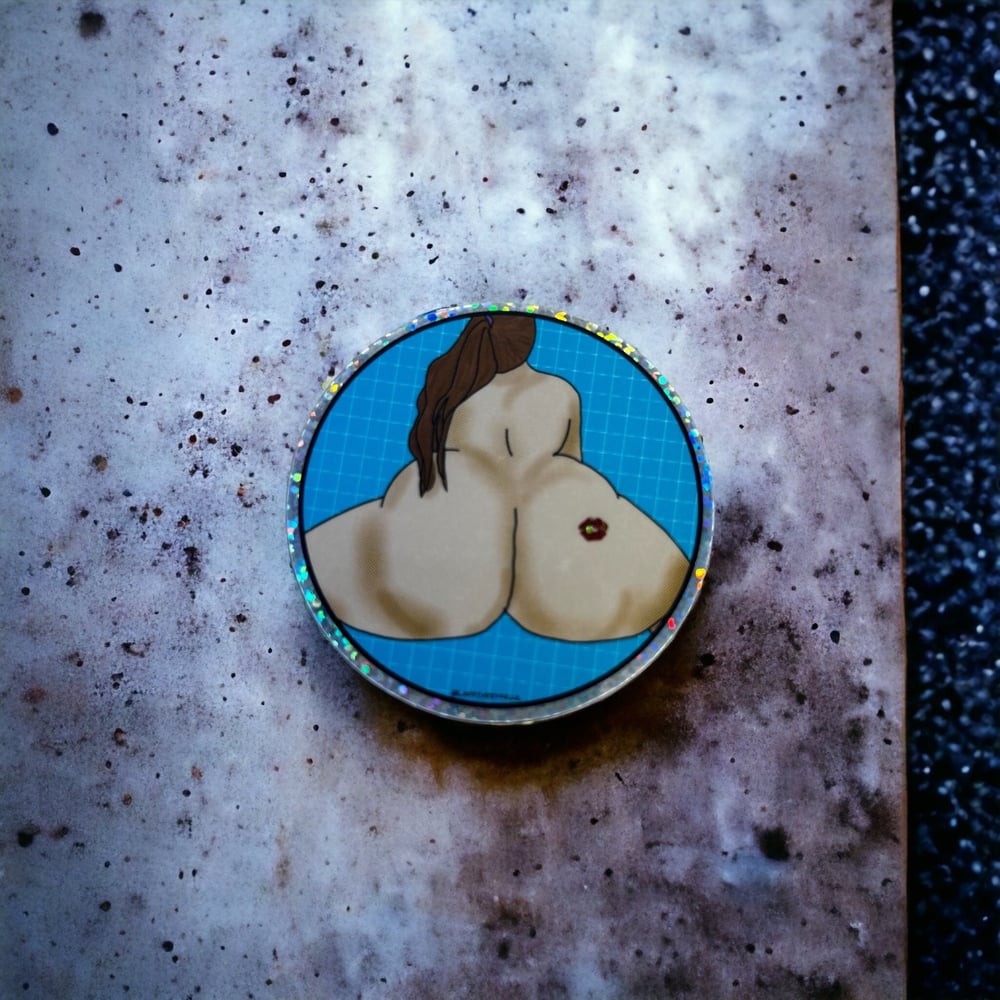 Image of Rearview Glitter Booty Vinyl Sticker