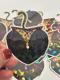 Image 1 of Black Cat Bone - Booty Heart Vinyl Sticker