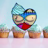 Image 1 of Sweet Dreams - Booty Heart Vinyl Sticker