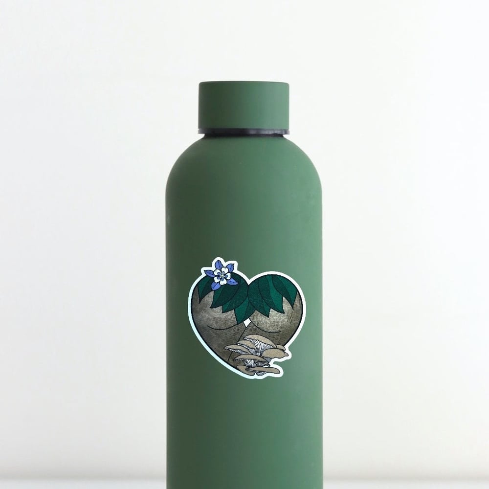 Image of Oyster Forager Booty Heart Vinyl Sticker