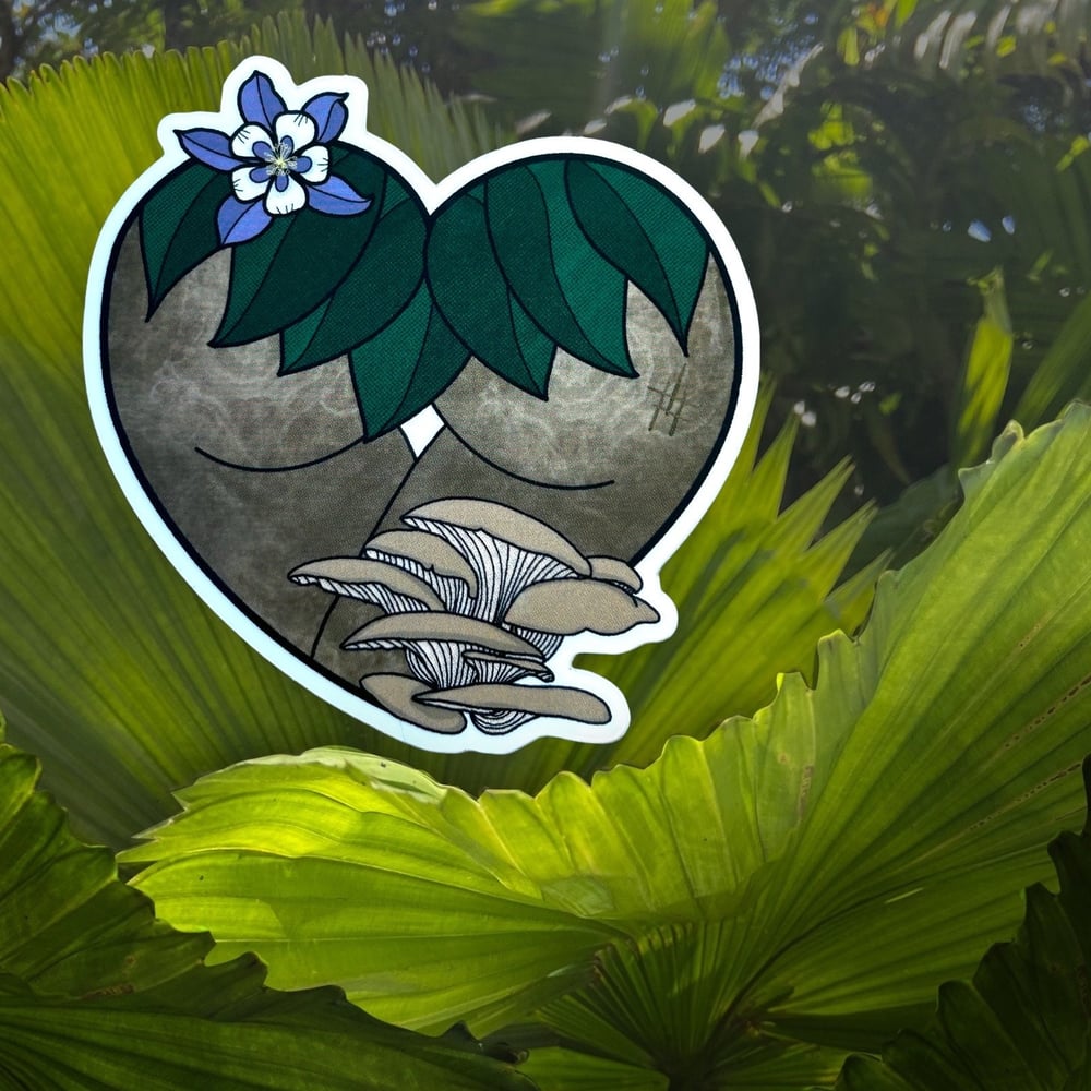 Image of Oyster Forager Booty Heart Vinyl Sticker