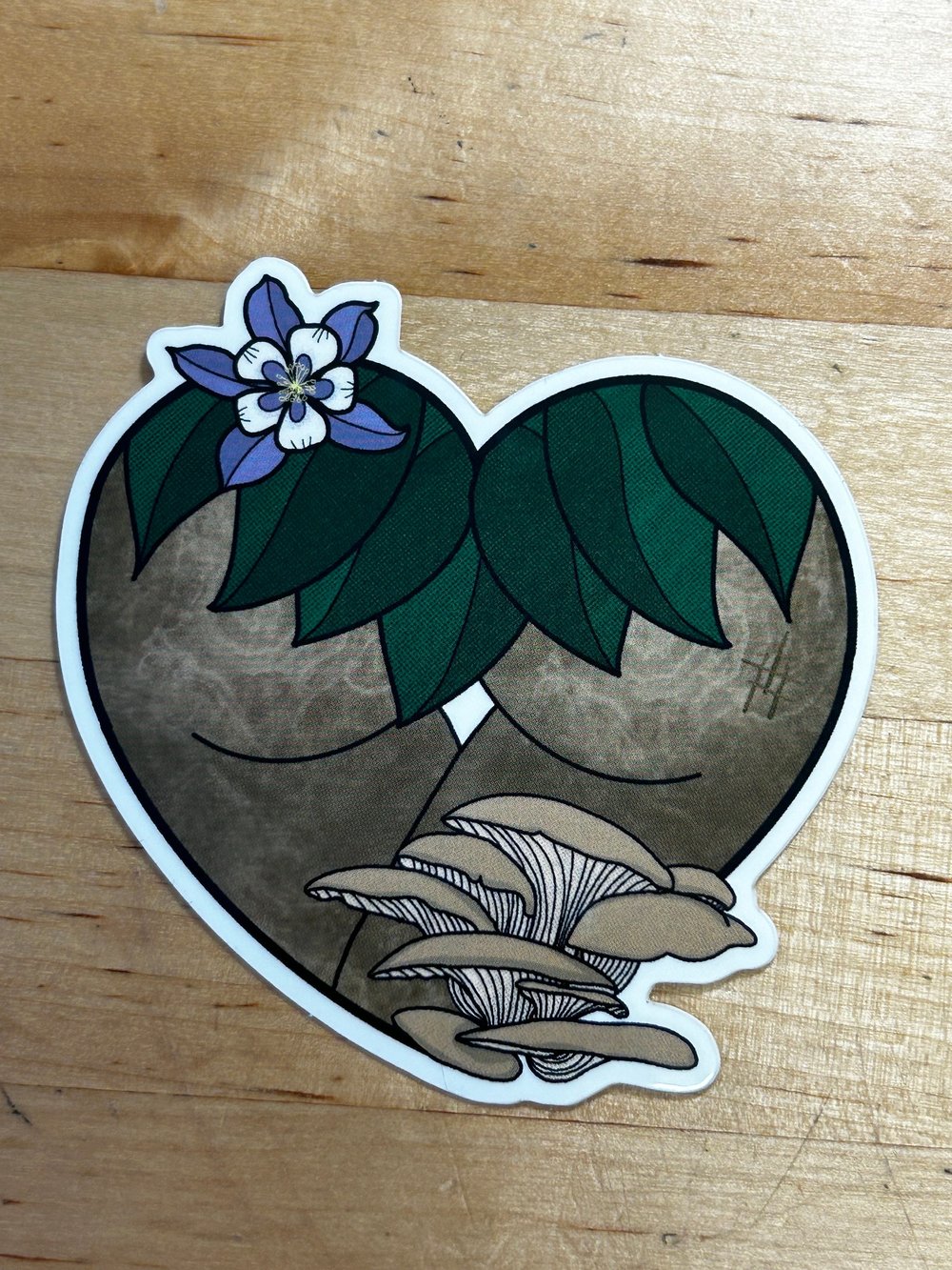 Image of Oyster Forager Booty Heart Vinyl Sticker