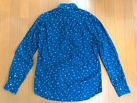 Image 8 of Shuttle Notes indigo dyed star pattern shirt, size L (fits S/M)