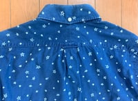 Image 7 of Shuttle Notes indigo dyed star pattern shirt, size L (fits S/M)