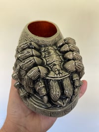Image 6 of TERROR-ANTULA BIRD EATER BOWL 32 oz Tiki Mug Silver Scream Edition (Ed of 50)