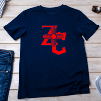 Image 2 of Red/Navy ZC Logo Tee