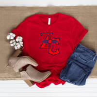 Image 3 of Red/Navy ZC Logo Tee