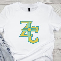 Image 1 of BabyBlue/Yellow ZC Logo  Tee