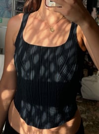 Image 4 of striped corset style top 