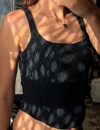 Image 5 of striped corset style top 