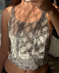Image 3 of crushed velvet bustier top