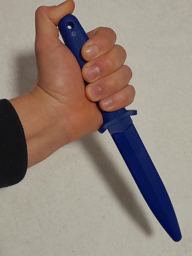 Polypropylene Training Safe Knife Dummy for Self-Defence Martial Arts Blue PP