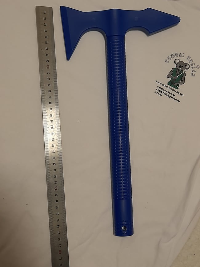 SET -  Polypropylene Training Axe and  Safe Dummy Knife for Martial Arts Blue PP