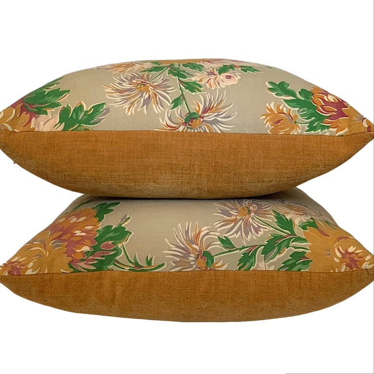 Beverley Vintage Cushion Cover Butterscotch Image 4