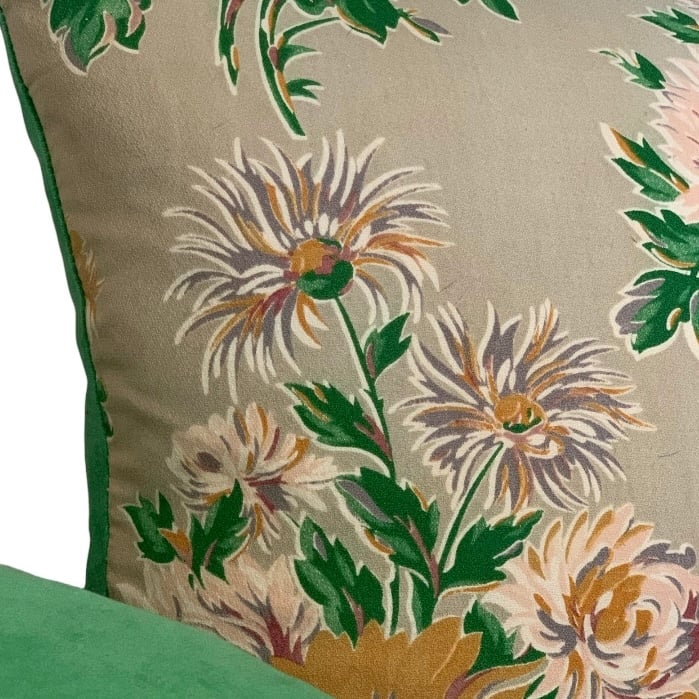 Beverley Vintage Cushion Cover Green Image 2