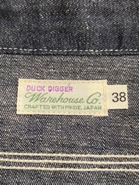 Image 8 of WAREHOUSE & CO DUCK DIGGER DENIM WORKWEAR SHIRT