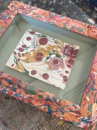 Image 4 of Hand marbled wood box frame and antique envelope - No. 2 of 5 