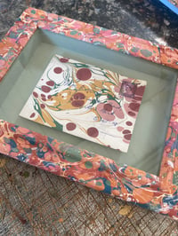 Image 7 of Hand marbled wood box frame and antique envelope - No. 2 of 5 