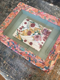 Image 8 of Hand marbled wood box frame and antique envelope - No. 2 of 5 