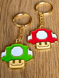 Image 1 of Power Up Mushroom Keychain