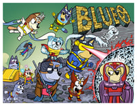 Cover Homage Bluey X-Men 8.5 x 11 print