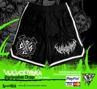 VULVODYNIA - SLAM mesh shorts - BLACK w/ stripe