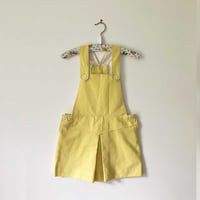 Image 1 of Robe salopette jaune 10 ans stock neuf années 70 