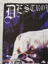 Image 3 of DESTROYER 666 - Unchain the wolves Flag (cloth poster Banner tapestry) Black metal