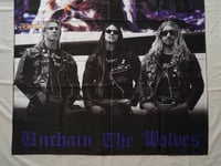 Image 5 of DESTROYER 666 - Unchain the wolves Flag (cloth poster Banner tapestry) Black metal