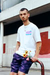 MIDNIGHT RUNNER BLUE & PINK LOGO TEE