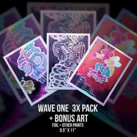 Image 1 of WAVE ONE - FOIL PRINT 3X PACK + BONUS ART (8.5" x 11")