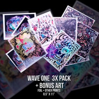 Image 2 of WAVE ONE - FOIL PRINT 3X PACK + BONUS ART (8.5" x 11")