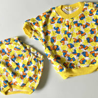Image 1 of Ensemble de plage jaune 6/12 mois années 70/80 stock neuf