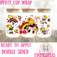 Rainbow bright UVDTF cup wrap 