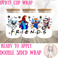 Spooky Friends Double Sided UVDTF cup wrap 