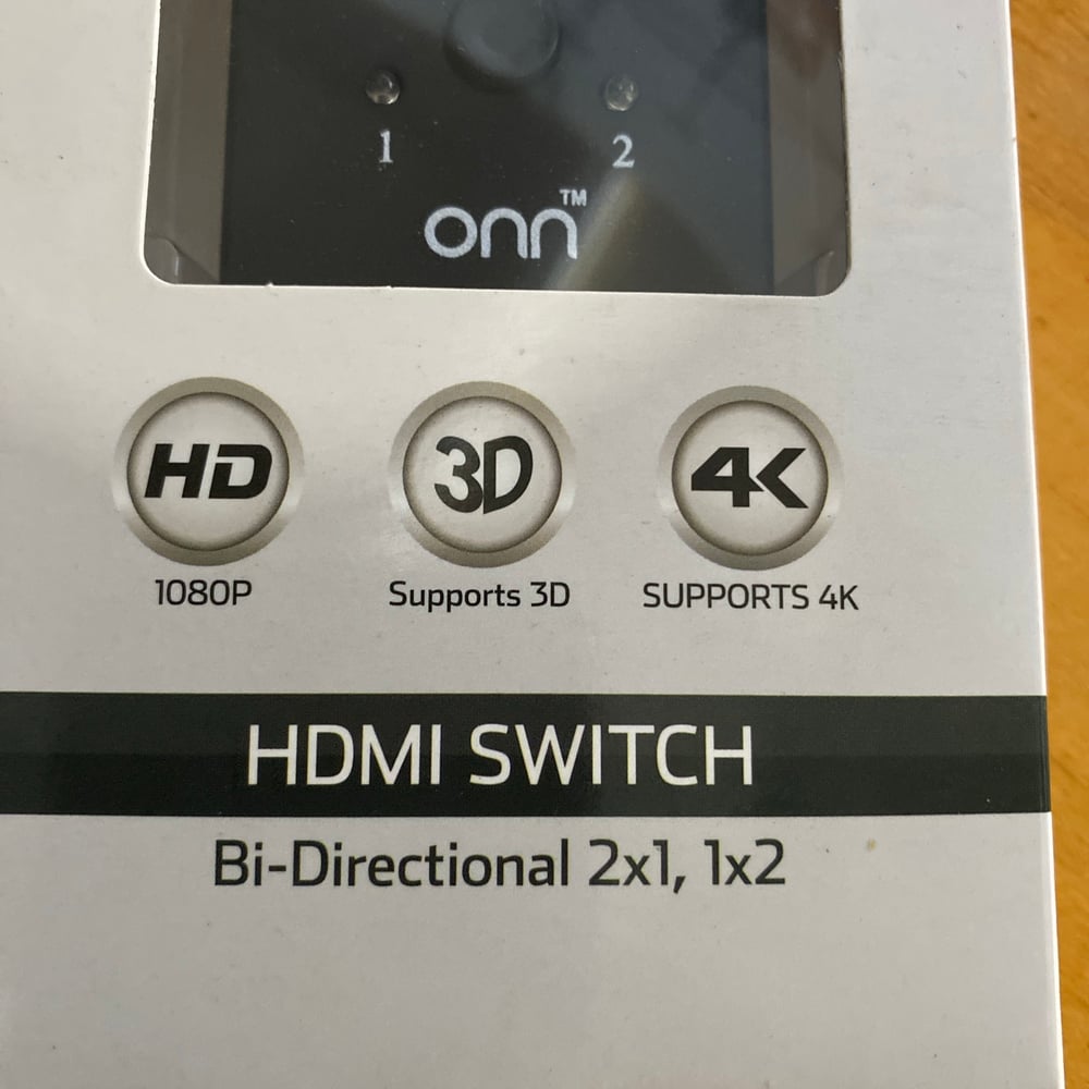 Image of Onn HDMI Bi-Directional Switch 4Kx2K