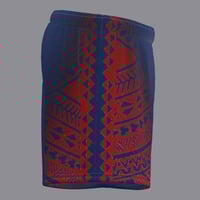 Image 4 of RB Productions Seariders Blue/Red Faded Tribal Shorts