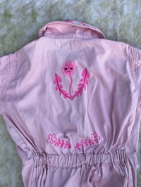 Image 2 of Illustrated Jumpsuit - Pink size S/UK8