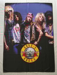 Image 1 of GUNS N ROSES - Band photo Flag (cloth poster Banner tapestry) Heavy metal Hair Glam metal Slash